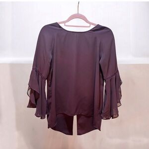 🗽LC Lauren Conrad Plum Blouse with Ruffled Sleeves | Medieval/ Renaissance Vibes